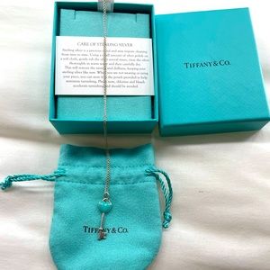 Tiffany Blue and Silver Key Necklace